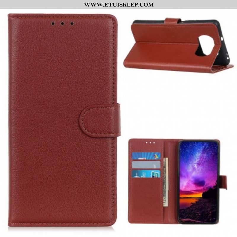 Etui Folio do Poco X3 / X3 Pro / X3 NFC Sztuczna Skóra Liczi